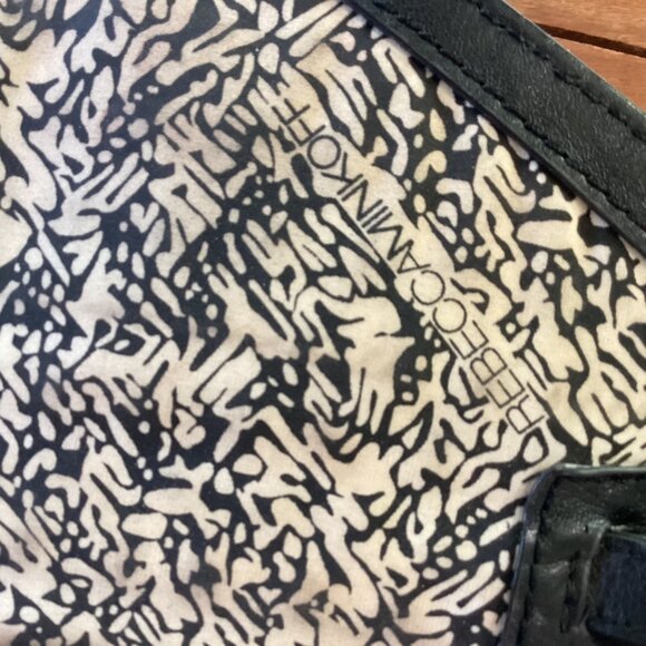 Rebecca Minkoff Black Leather Studded Crossbody Clutch Purse With Chain Strap & - Picture 8 of 16